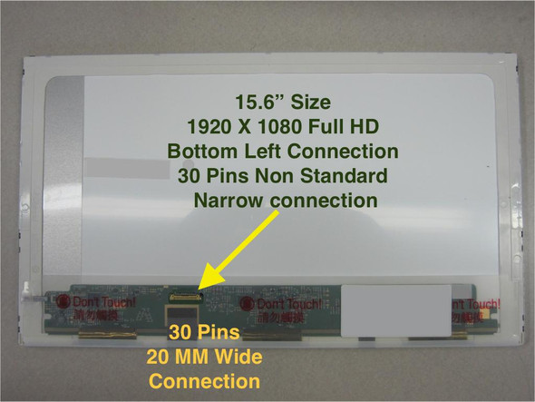 1 of 6-image forDell Precision M4500 LCD Screen E6510 LED FH500 WSVGA 15.6" LTN156KT01 Latitude