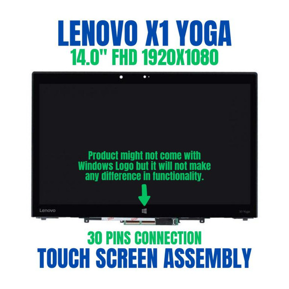 1 of 9-image forLenovo Thinkpad FRU 00HN875 FHD LCD LED Screen 14" 1080p IPS Display
