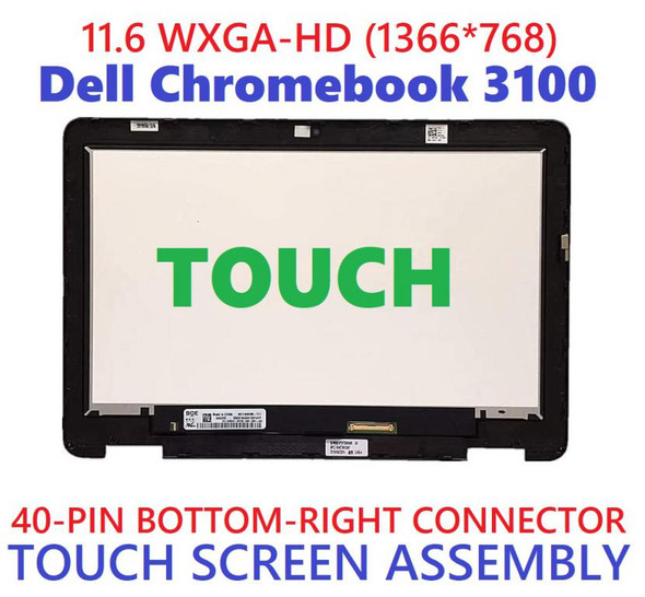 1 of 6-image for11.6" NV116WHM-T11 Dell Chromebook 3100 LCD Touch Screen Bezel Assembly