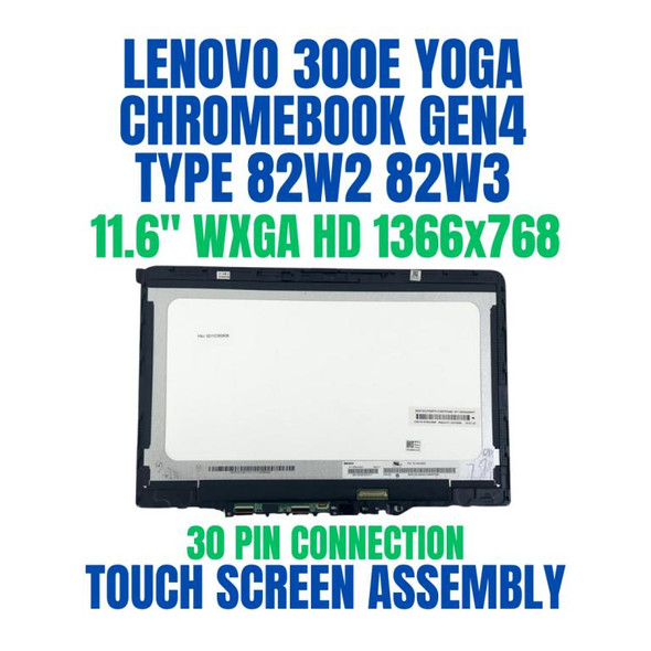 1 of 11-image forLenovo 300E Yoga Chromebook Gen 4 Lcd Touch Screen Bezel 11.6" HD 5D11C95913