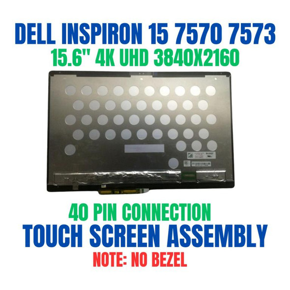 1 of 7-image for3XRNK Dell 15 7573 7570 UHD 15.6" LCD Touch Screen LED Assembly T47RR