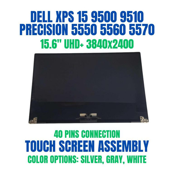 1 of 8-image forYYX2K Dell XPS 9500 LCD Screen Assembly 1080p Non Touch Silver W9F11