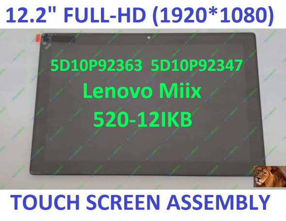 1 of 5-image forLCD Display Touch Screen Assembly Bezel Lenovo Ideapad Miix 520-12IKB BE 20M3