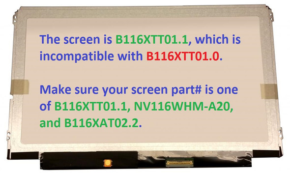 1 of 6-image forDell Chromebook 3120 LCD Touch Screen 11.6" 7KKCG B116XAT02.2
