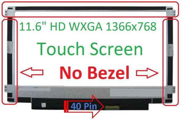 1 of 7-image forIPS HD LCD On-Cell Touch Screen Display B116XAK01.0 B116XAK01.3 AUO135C 40 Pin