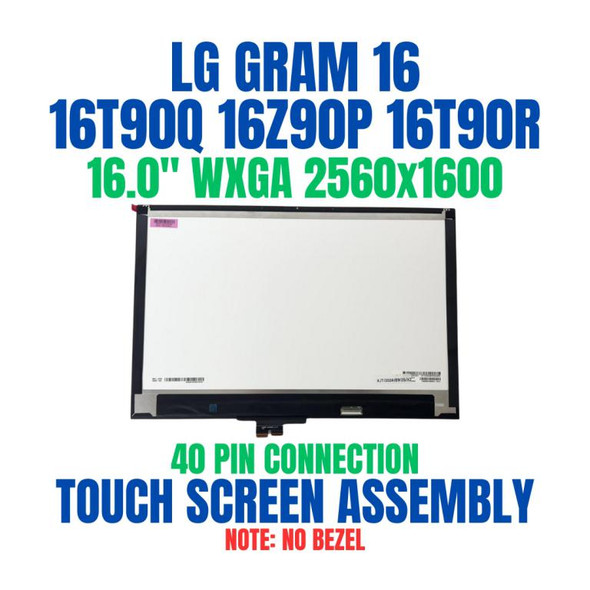 1 of 9-image for16.0" LCD Touch Screen Assembly LG Gram 16T90Q series QHD 2560x1600 40 Pin