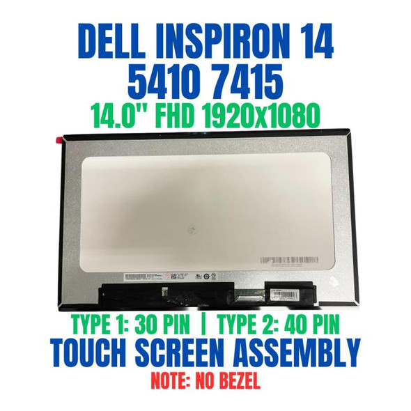1 of 9-image for14" 1920X1080 Dell Inspiron 14 5410 7415 LCD Touch Screen 40 Pin 2-in-1 P147G