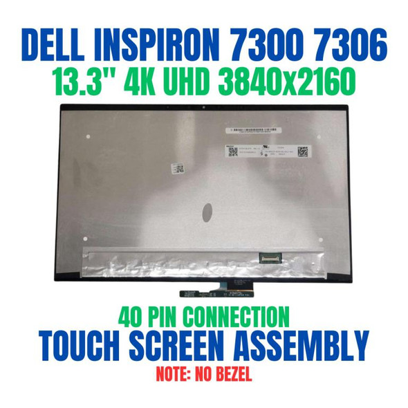 1 of 6-image for13.3" Dell Inspiron 13 7306 2-in-1 3840x2160 LCD Touch Screen Display Assembly