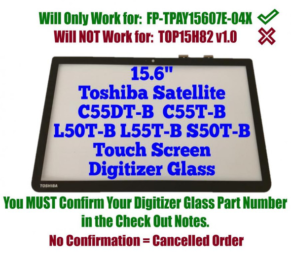 1 of 12-image forToshiba Satellite C55t-b5230 REPLACEMENT Touch Glass 15.6" C55T-B5286