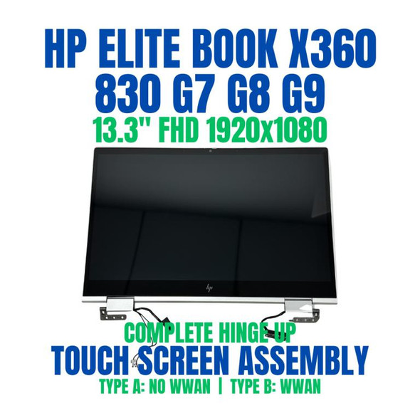 1 of 15-image forHP M46060-001 SPS-HU 13 FHD AG UWVA WWAN CAM IR Privacy Touch Screen Assembly