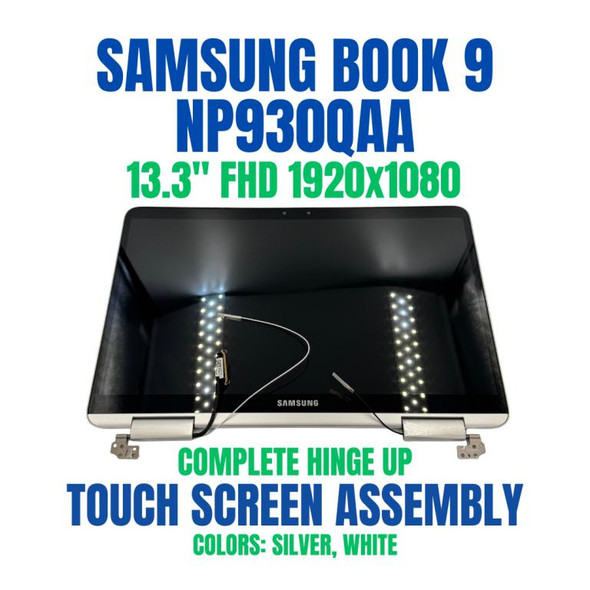 1 of 9-image forGlossy LCD Screen Full Top Assembly Samsung Notebook 9 NP930QAA FHD Silver
