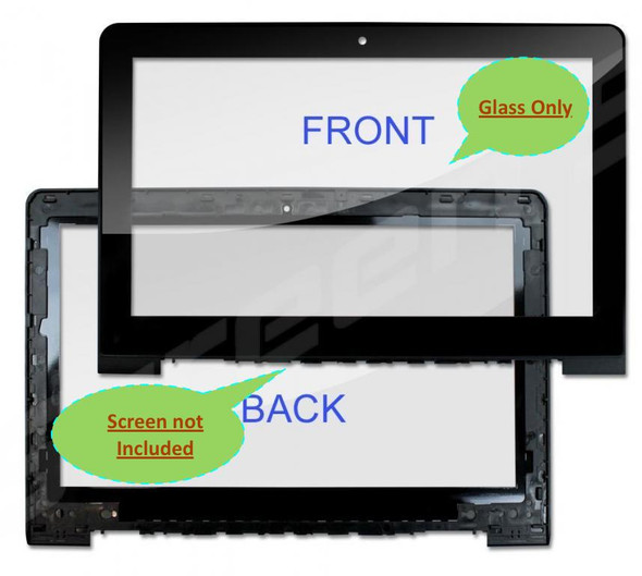 2 of 7-image for11.6" Laptop Screen Glass Front Bezel Dell Chromebook 7179K