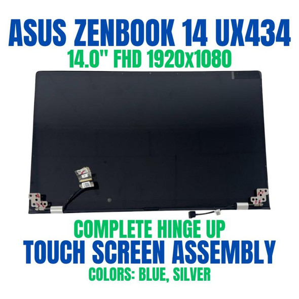 1 of 6-image for14" Asus ZenBook UX434FLC UX434 LCD FHD Assembly Hinge Up Touch Silver