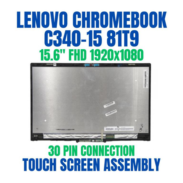 1 of 9-image forLenovo Chromebook C340-15 81T9 Lcd Touch Screen Bezel 15.6" FHD 5D10S39584