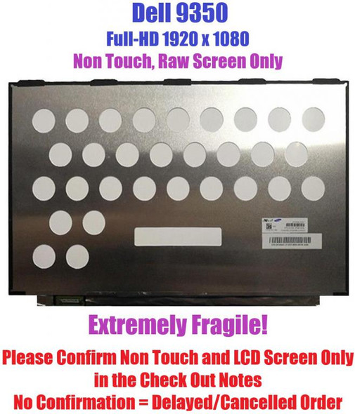 1 of 7-image for13.3" LCD LED Screen Sharp LQ133M1JW21 Dell DPN:0DJCP6 1920x1080 Non Touch