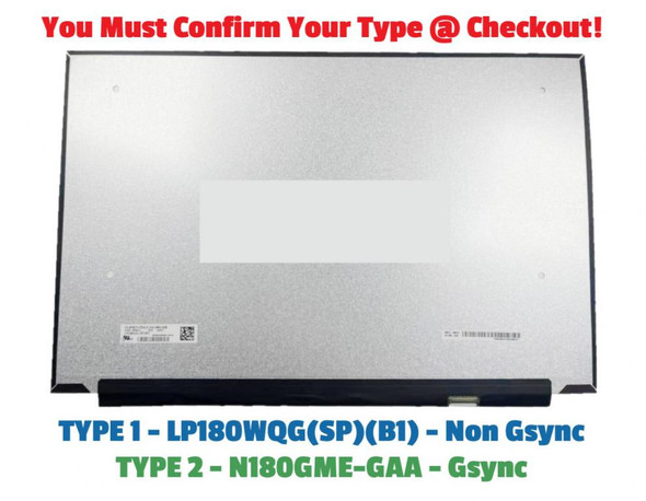 2 of 12-image forN180GME-GAA 18.0" Display Panel 40 Pin EDP 2560X1600 165Hz Laptop LCD Screen