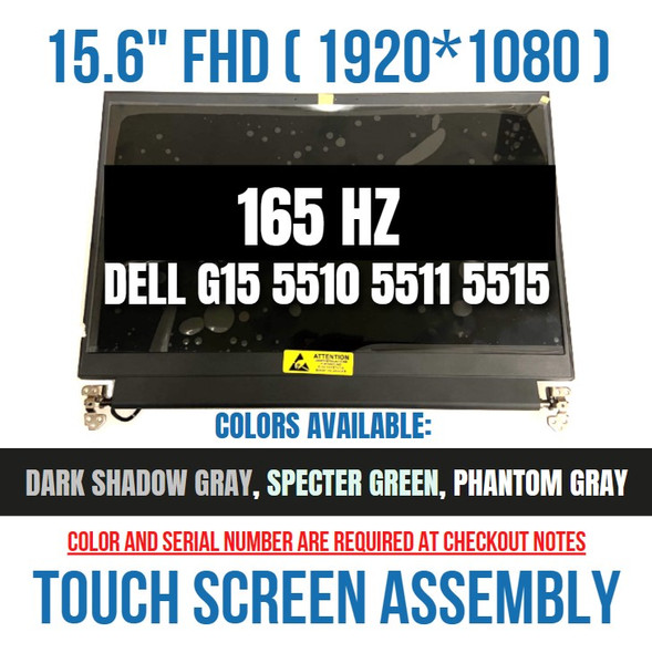 2 of 5-image forDell 15.6" FHD LCD Screen Complete Assembly G15 5510 Non Touch 055NN