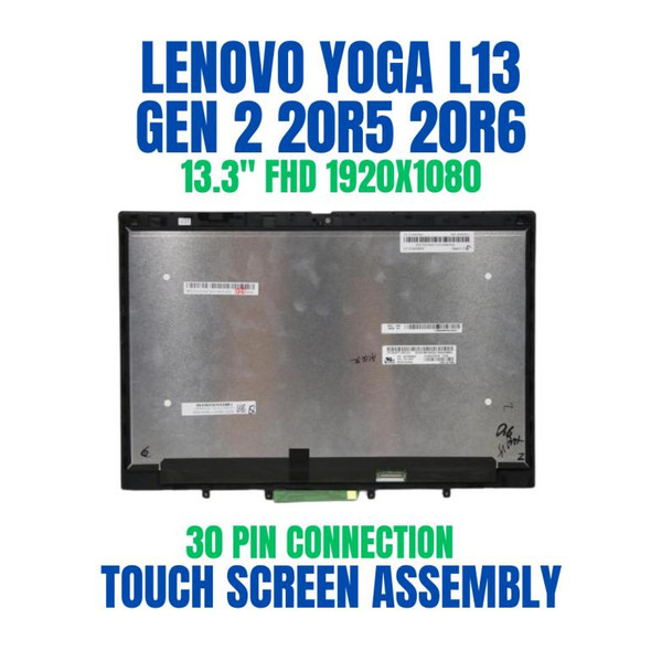 1 of 5-image forLCD Touch Screen FHD Lenovo ThinkPad L13 Yoga 20R5 20R6 5M11E18561 5M11E18562