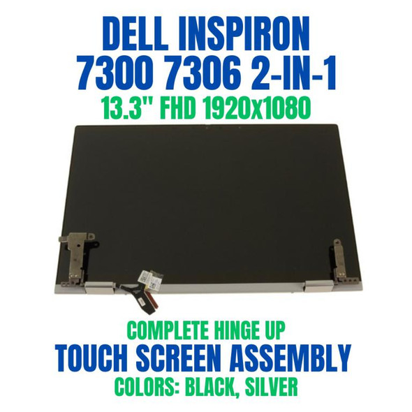 1 of 7-image for13.3" FHD Dell Inspiron 13 7306 2-In-1 P124G LCD Touch Screen Assembly Silver