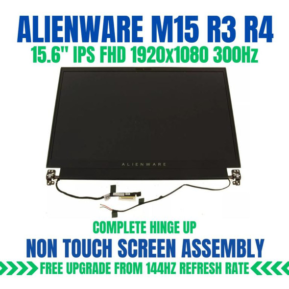1 of 8-image forDell Alienware M15 R3 R4 15.6" FHD 144hz LCD Screen Complete Assembly Black