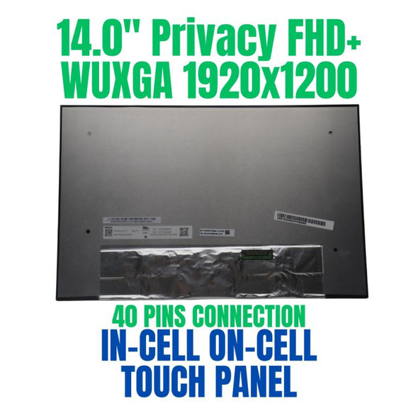 1 of 6-image forLenovo 5D10V82446 Display INX 14.0" WUXGA ePrivacy AG Replacement Laptop LCD LED Screen Monitor