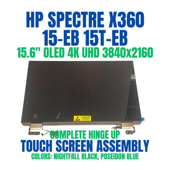1 of 6-image forHP LCD Display Panel 15.6" OLED UHD BV Night Fall Black Touch Screen L99323-001 Replacement Screen