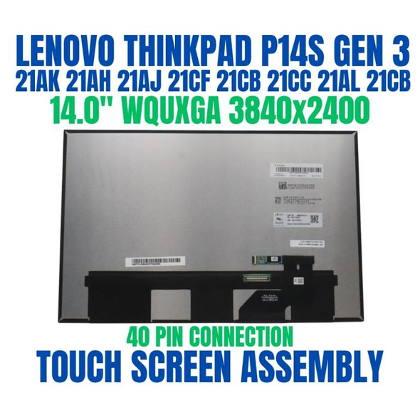 1 of 8-image forLenovo Touch Panel 14" WQUX MTO B152690Q4 AOFT 5T51L52619 Replacement Screen Display