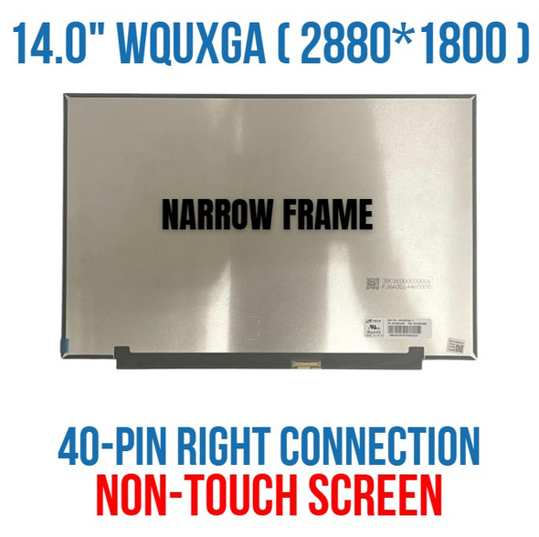 1 of 9-image forLenovo LCD Panel 14" WQXGA+ Anti-Glare Non Touch IPS AUO B140QAN04.0 1A 5D11F28183 Replacement Screen Display