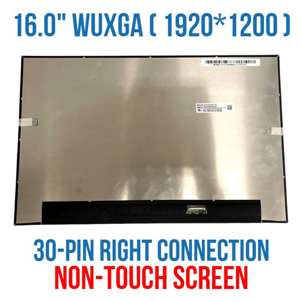 1 of 9-image forB160UAN03.0 16.0" 1920X1200 30 Pin EDP IPS 60Hz Display Panel Laptop