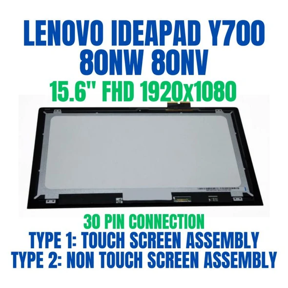 1 of 7-image forIbm 15.6" Led FHD Lcd Laptop Screen Full Lenovo Ideapad Y700-15acz