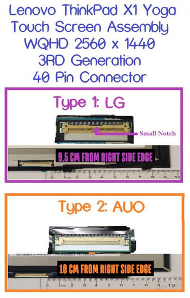 2 of 8-image forIBM 14.0" LED QHD REPLACEMENT LCD Touch Screen Digitizer 01YT250