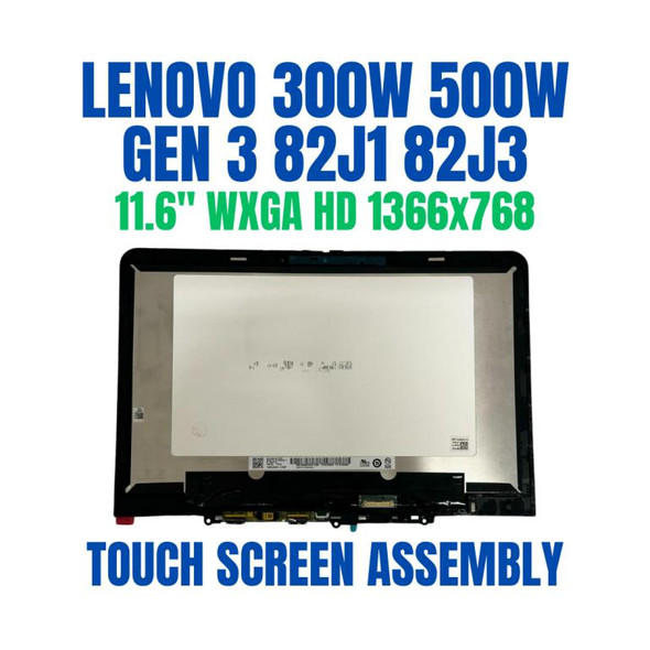 1 of 10-image forLenovo 300w 500W Gen 3 11.6" HD Touch Lcd Screen Bezel Assembly 5M11F29041