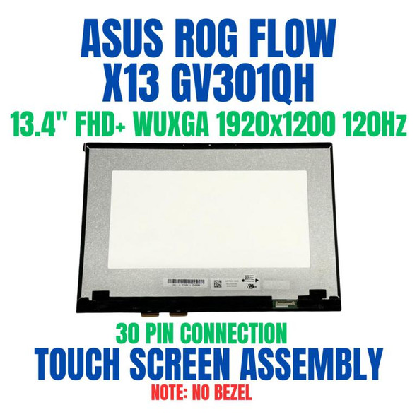 1 of 10-image for13.4" Asus ROG Flow X13 GV301RA LCD Touch Screen LQ134N1JW55 FHD 1920x1080 30 pin