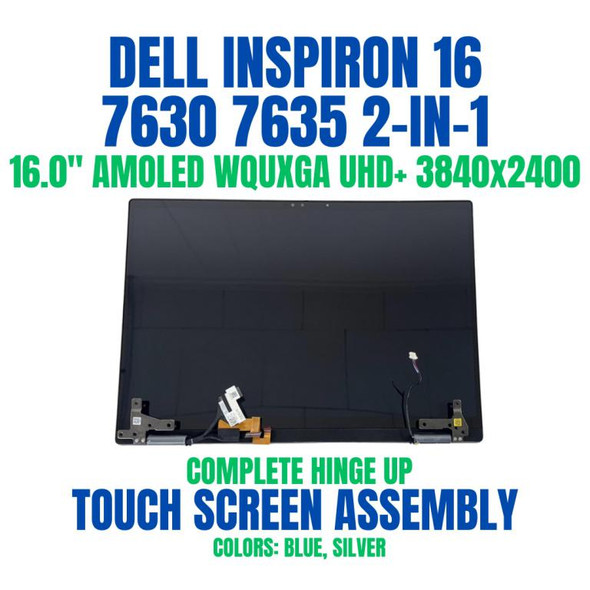 1 of 9-image forYRJ07 Dell Inspiron 16 7630 2-in-1 16" WUXGA Complete LCD Assembly Silver