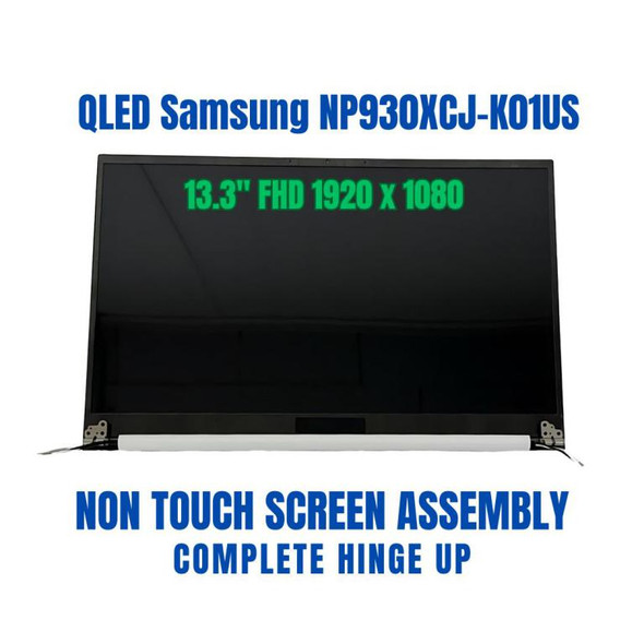 1 of 10-image for13.3" Replacement Samsung NT930XCJ NP930XCJ LED LCD Screen Assembly Upper Half Kit Display Panel Silver