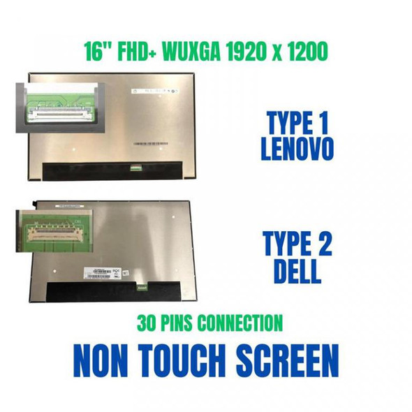 1 of 1-image for16.0" Screen Replacement N160JCA-EEL 2K 1920x1200 30 Pin 60HZ Non Touch LCD Display Panel