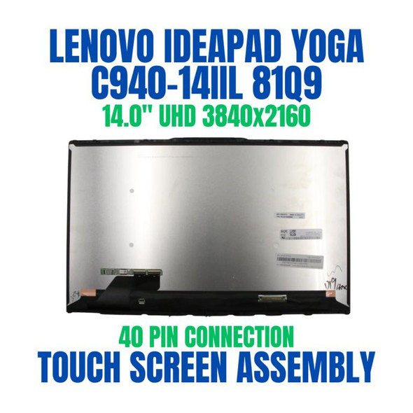 1 of 10-image for5D10S39596 5D11B34041 NV140QUM-N54 Screen Replacement Lenovo Yoga C940-14IIL 81Q9 40 pin UHD 3840x2160 IPS 14.0" LCD LED Display Digitizer Panel Touch Screen