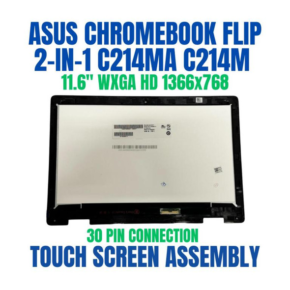 1 of 8-image for11.6" Screen Replacement ASUS Chromebook Flip C214MA-YB02T 40 Pin 60HZ 1366x768 LCD Touch Screen Display Assembly Panel