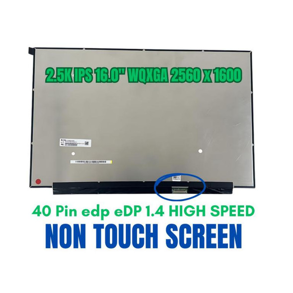 1 of 10-image forB160QAN02.0 16" LCD Screen 2.5K Display Panel 40 Pin 165Hz 0YF3DG