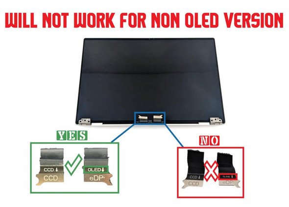 2 of 11-image for13.4" Dell XPS 13 Plus 9320 LCD Touch Screen Complete Assembly Graphite OLED