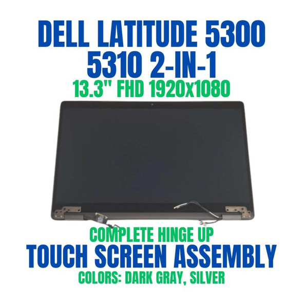 1 of 7-image for13.3" Replacement Dell Vostro 5310 0WYT28 6HHHP LED LCD Screen Assembly Upper Half Kit Display Panel Silver