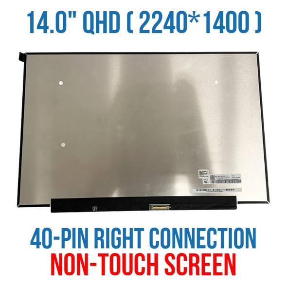 1 of 10-image for14" WQXGA 2240x1400 300 cd/m 100% sRGB eDP 40 Pin Connector LCD Screen Replacement LED Display FRU 5D11B38979 5D11E38621 M140NWHE R0 HW2.1 NV140DRM-N61 V8.1 Non Touch