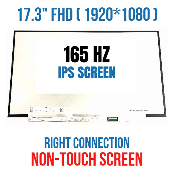 1 of 11-image forLaptop Screen N173HME-GA1 17.3" 40 Pin Full HD FHD 1920x1080 Non Touch