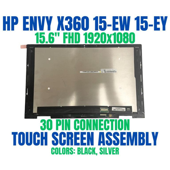 1 of 8-image for15.6" Screen Replacement HP Envy x360 15-EW0006TX LCD Display Touch Assembly 30 Pin FHD