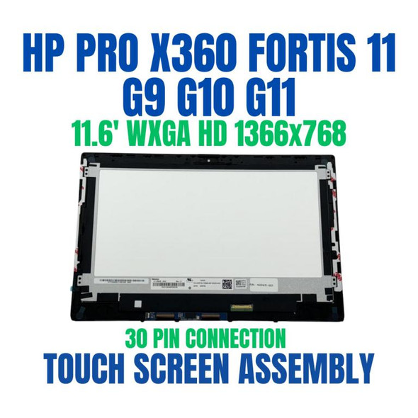 1 of 9-image for11.6" Touch Screen Glass Digitizer Bezel HP Pro x360 Fortis G10 G9
