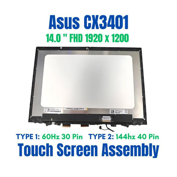 1 of 5-image forScreen ASUS CHROMEBOOK VIBE FLIP CX3401FBA-YZ762T 14.0" FHD Touch Screen Assembly