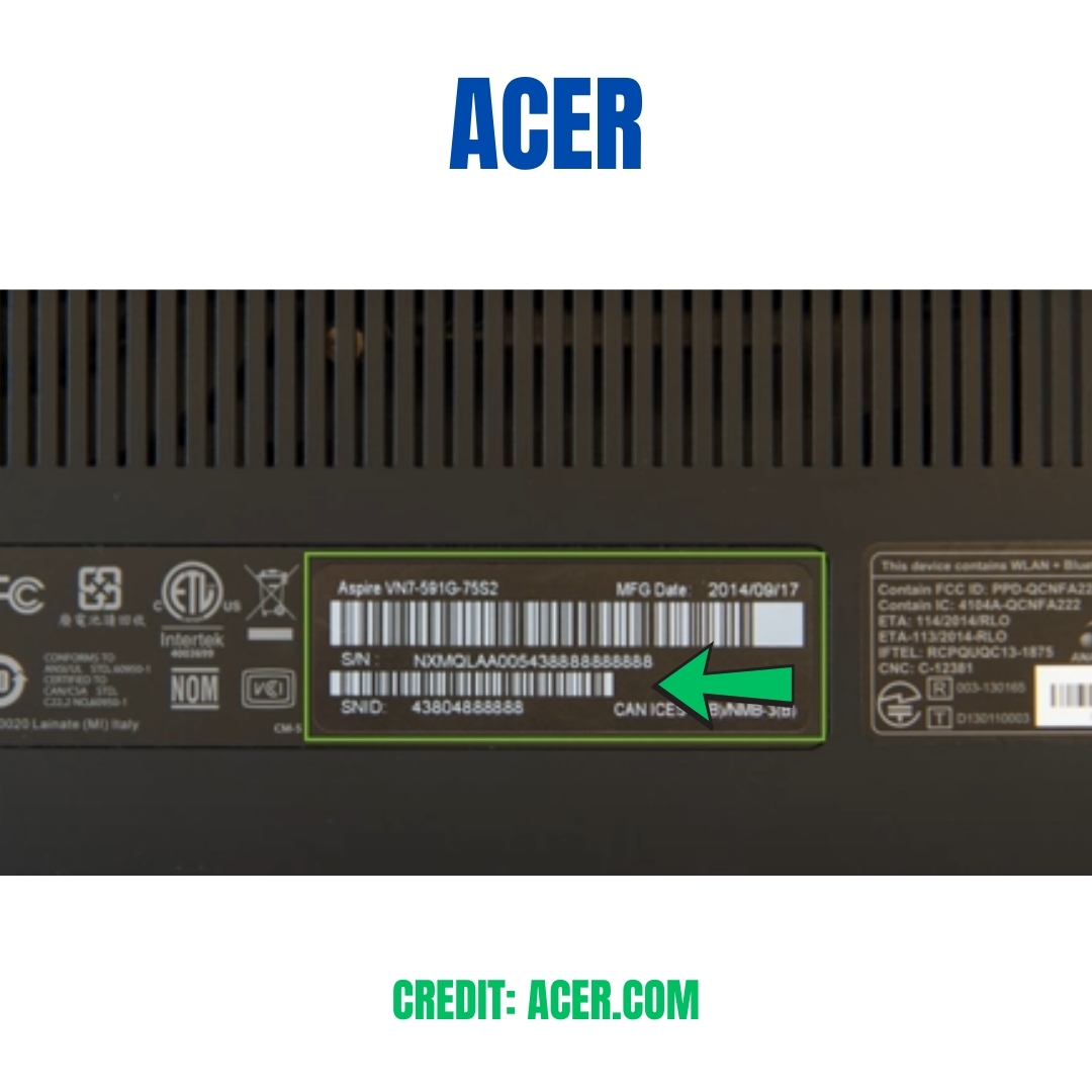 Acer Serial Number Location