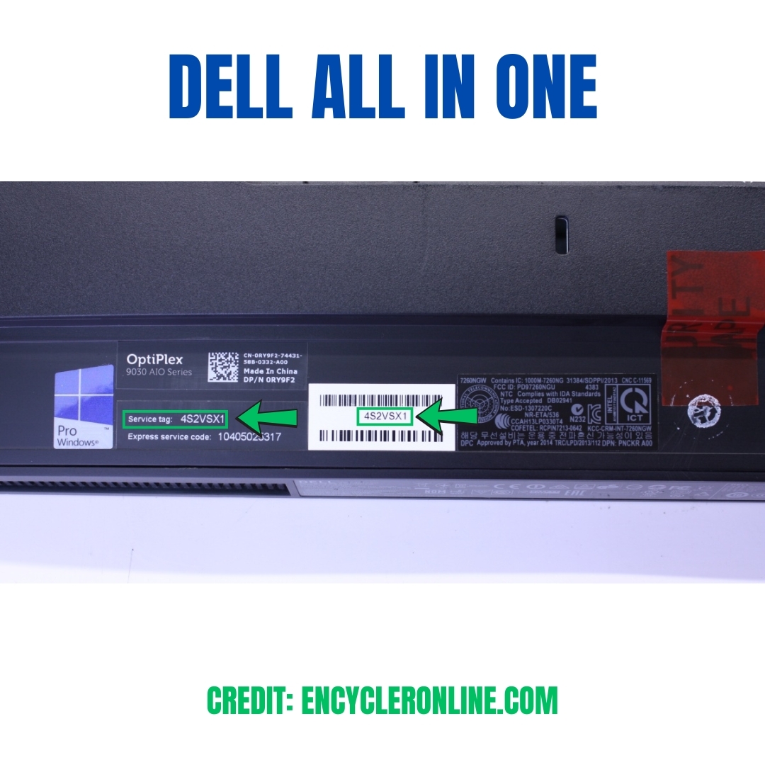 Dell All-in-One Serial Number Location