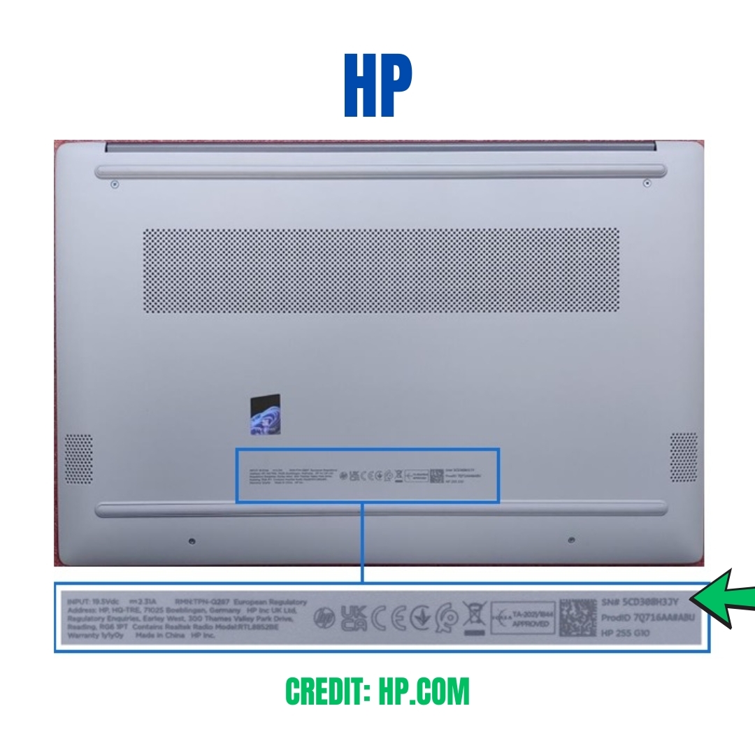 HP Serial Number Location