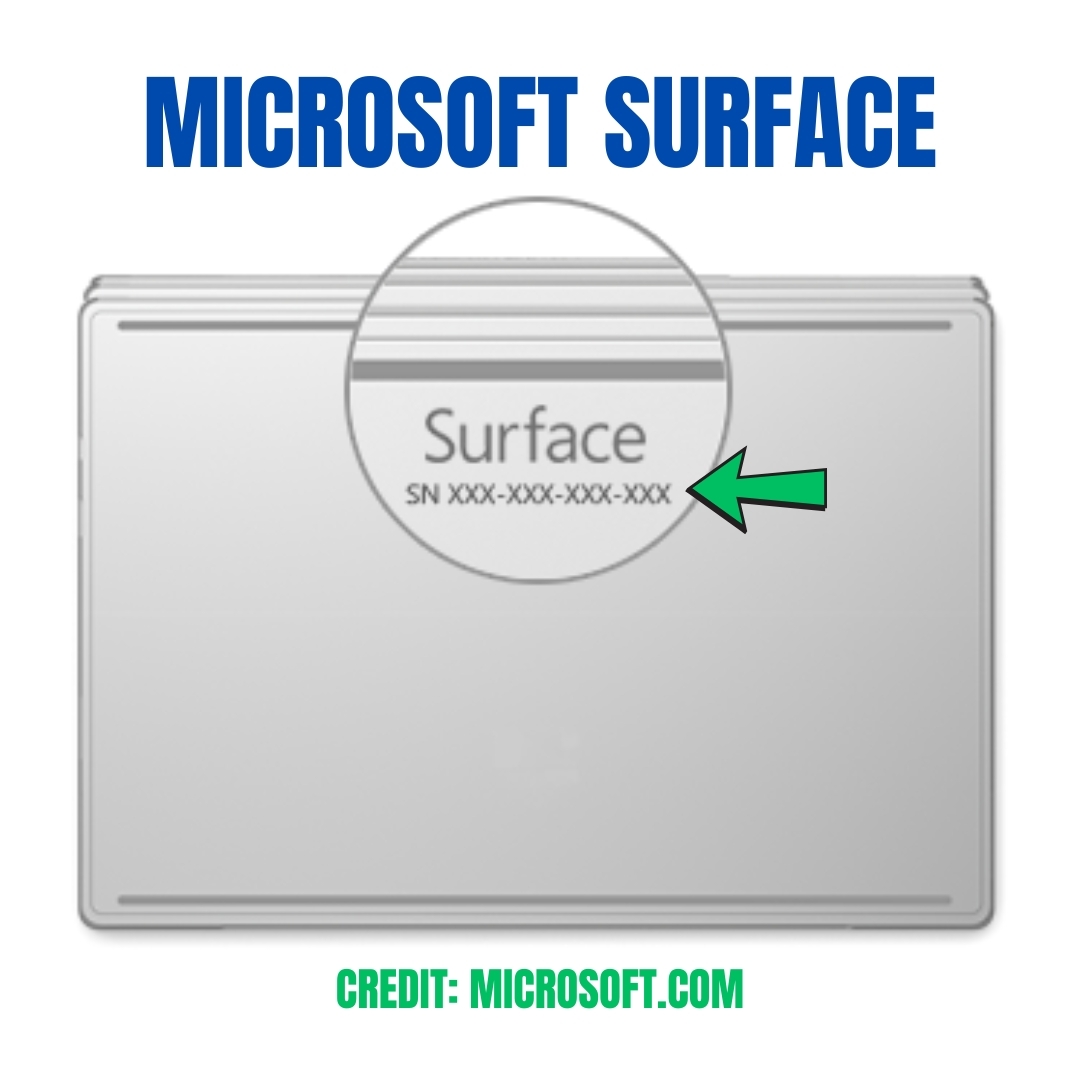 Microsoft Surface Serial Number Location